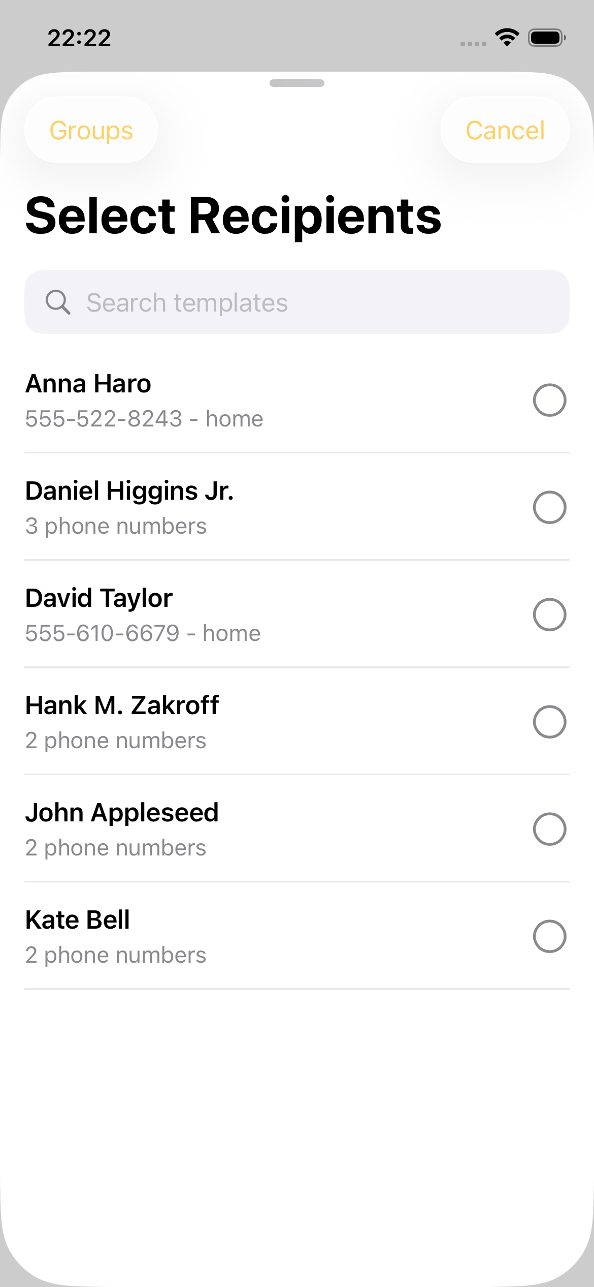 Select Contacts